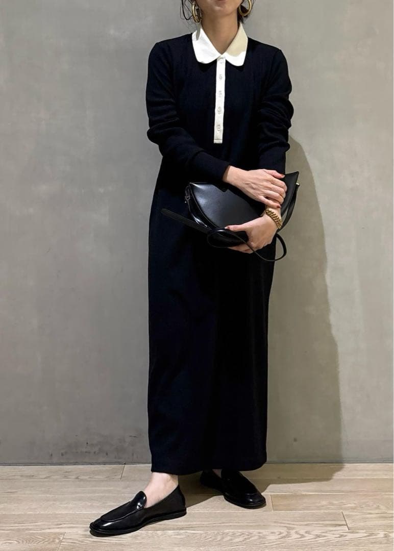 ADAM ET ROPE' ミニマルデザインローファー　23.5㎝　ブラック