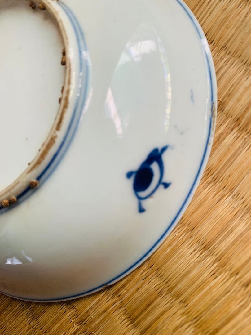 中国明時代晩期の染付お(青花)皿