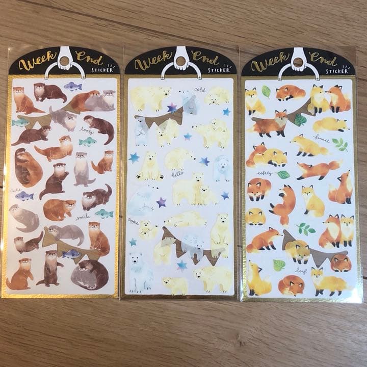 ★新品★ウィークエンドステッカー  9種セット  アニマル