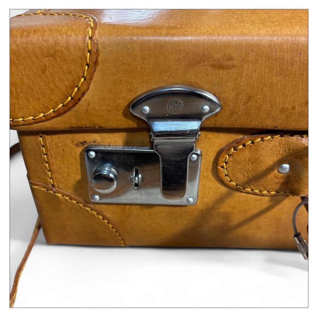 希少 アンティーク トランクケース 革製 鞄 小さいかばん 手持ち ミニトランク