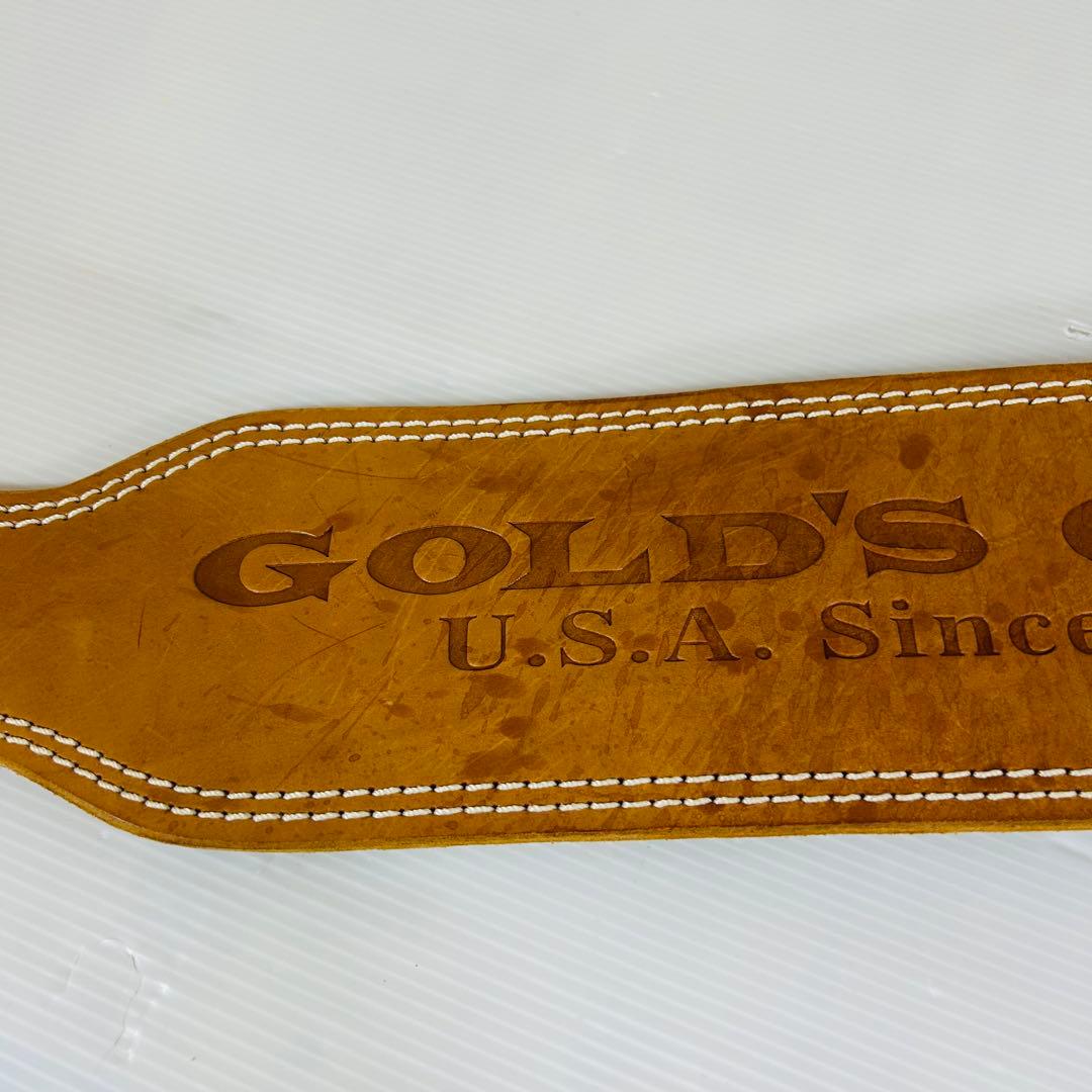 GOLD GYM ゴールドジム プロレザーベルト Mサイズ USA刻印