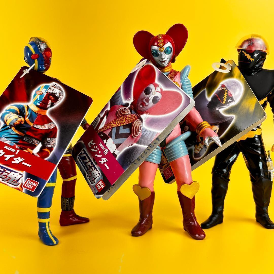 バンダイ　ソフビ魂　キカイダー・ハカイダー・ビジンダー　まとめてみました。