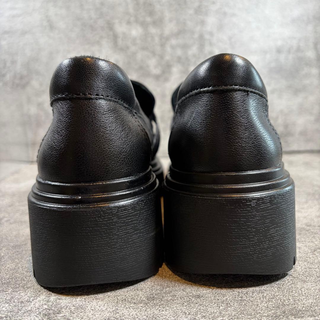 【極美品】bussola ブソラ ローファ－ ブラック レザー 本革 厚底 39