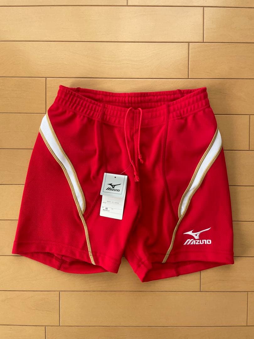 タグ付未使用品　ミズノ　Mizuno バレーボール パンツ 練習着　赤　XO