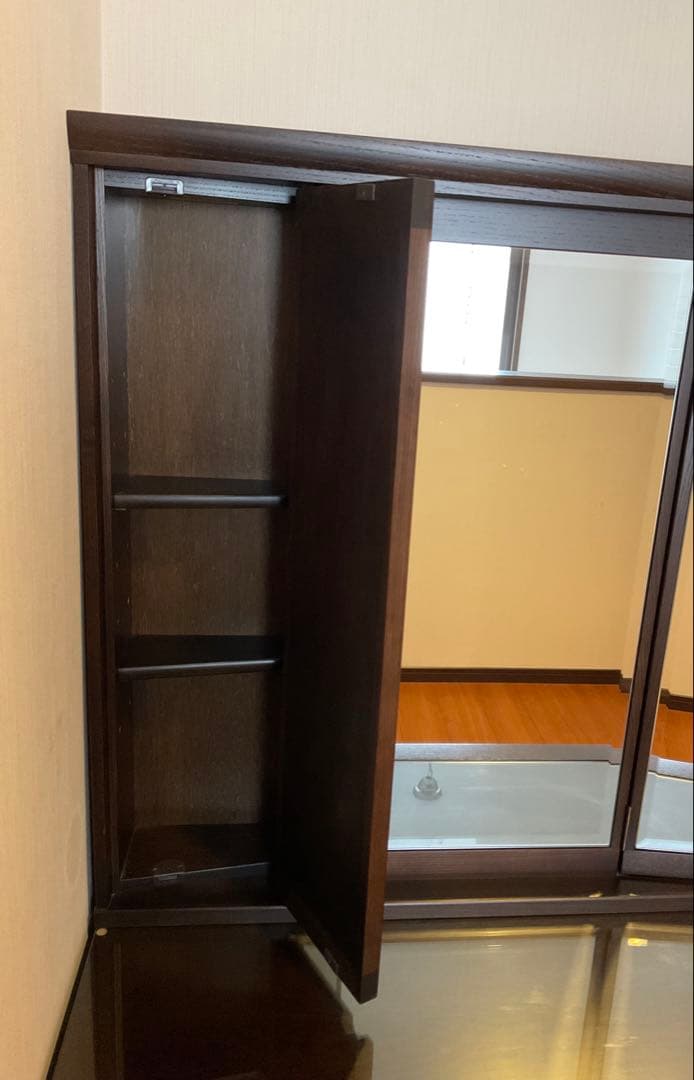 カリモク 三面鏡 鏡台 ドレッサー 収納多 送料込/たのめる便