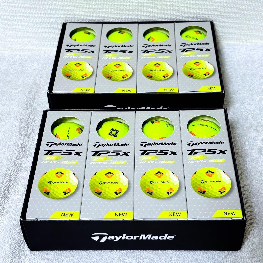 【未使用品】テーラーメイド TP5x pix イエロー 2ダース ゴルフボール