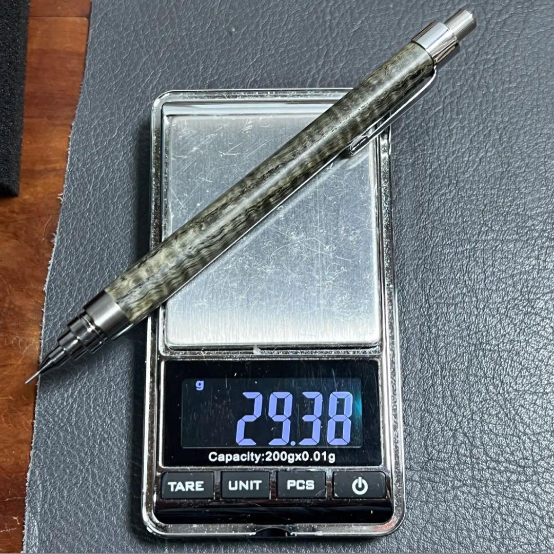 181タモ縮スタビ最強低重心ステンレス 細かい波ライトブラック handwood