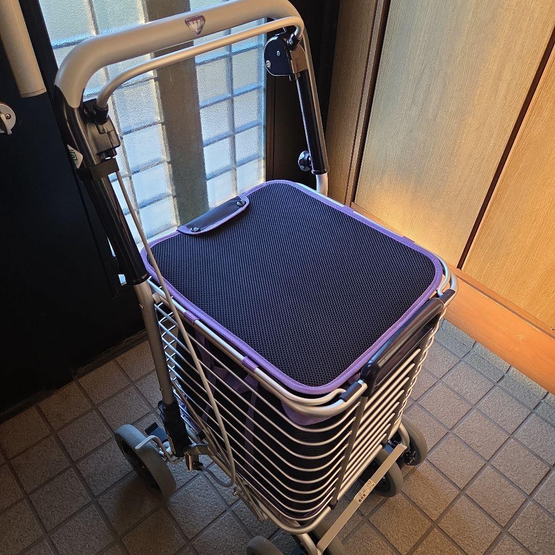 ユーバ産業 アルミワイヤーカート メッシュ紺 A-0245M