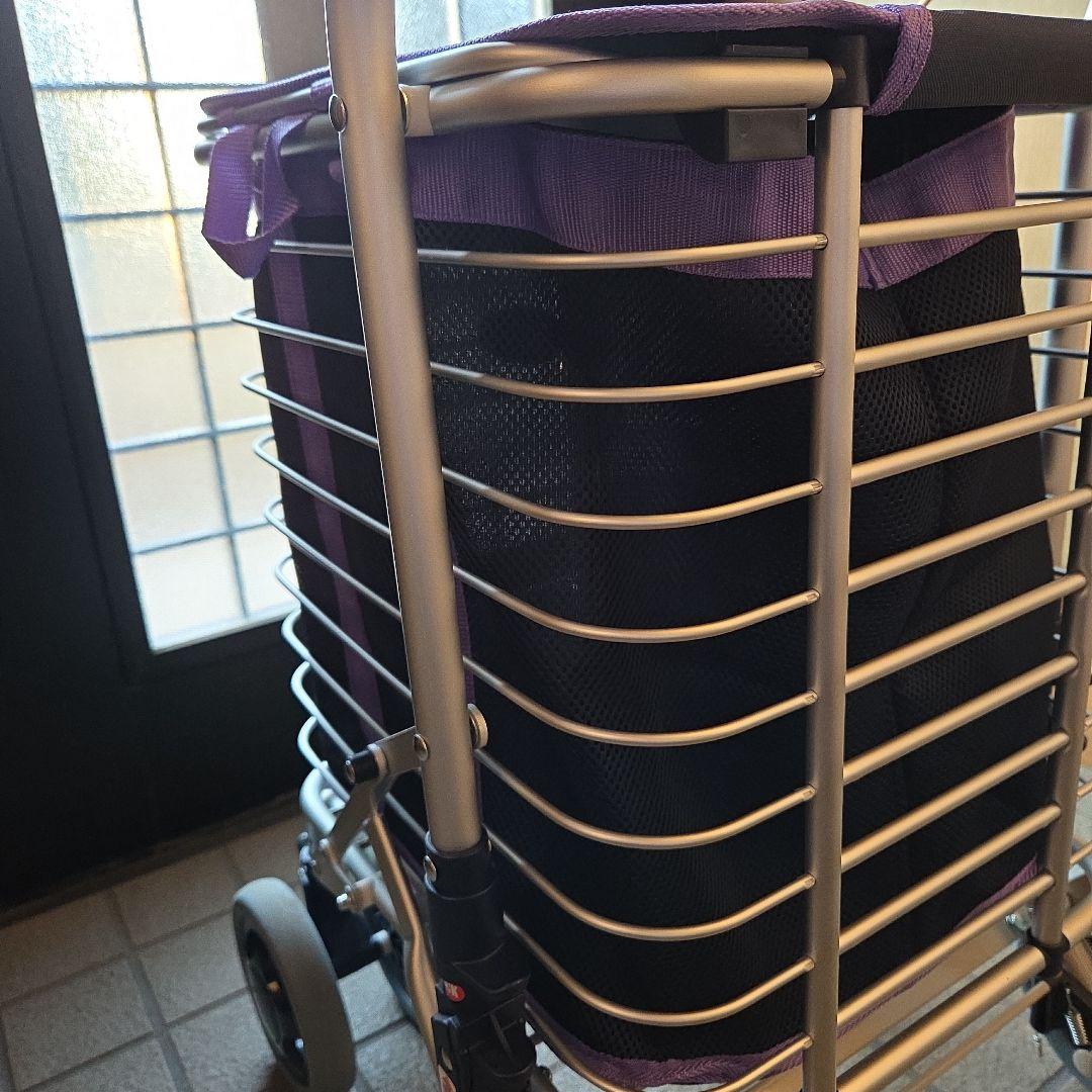 ユーバ産業 アルミワイヤーカート メッシュ紺 A-0245M