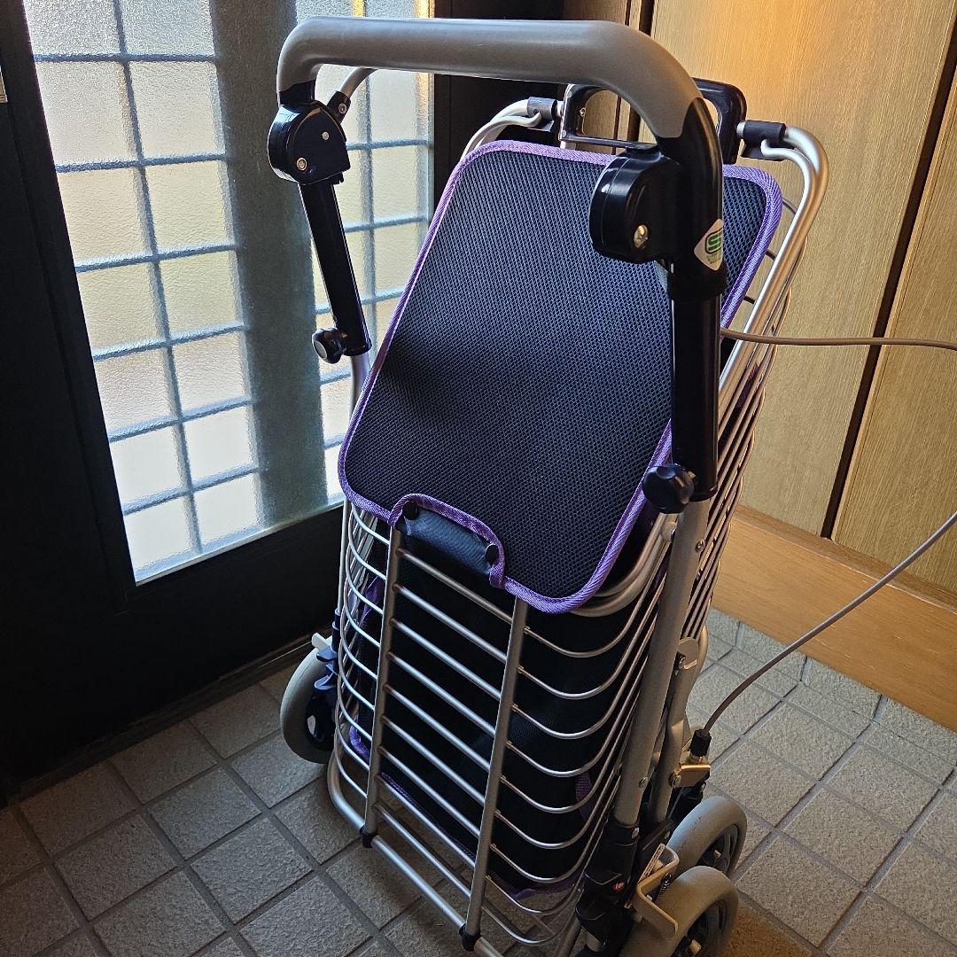 ユーバ産業 アルミワイヤーカート メッシュ紺 A-0245M