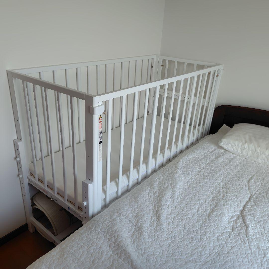 ✨️極美品✨️そいねーる ラージ　ベビーベッド　マットレス付き　内寸縦135cm