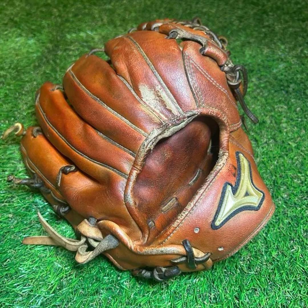 【良型即戦力】『MIZUNO（グローバルエリート）』軟式野球グローブ オレンジ