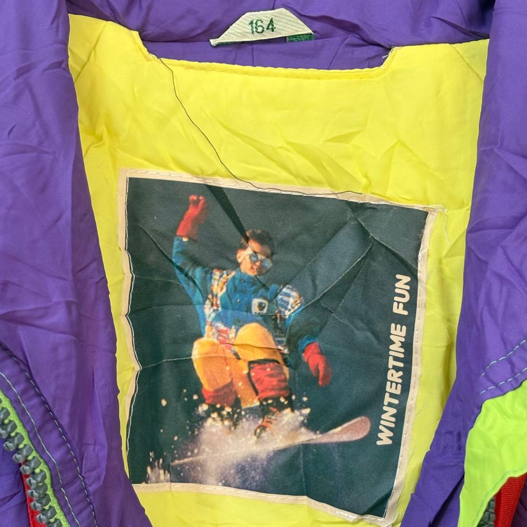 【希少/イタリア製】80s-90s スキーウェア つなぎ ネオンカラー