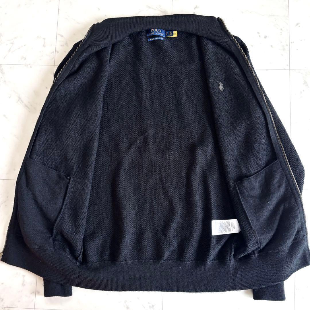 ラルフローレン ドライバーズニットウォッシャブル メリノウール ポニー刺繍 黒