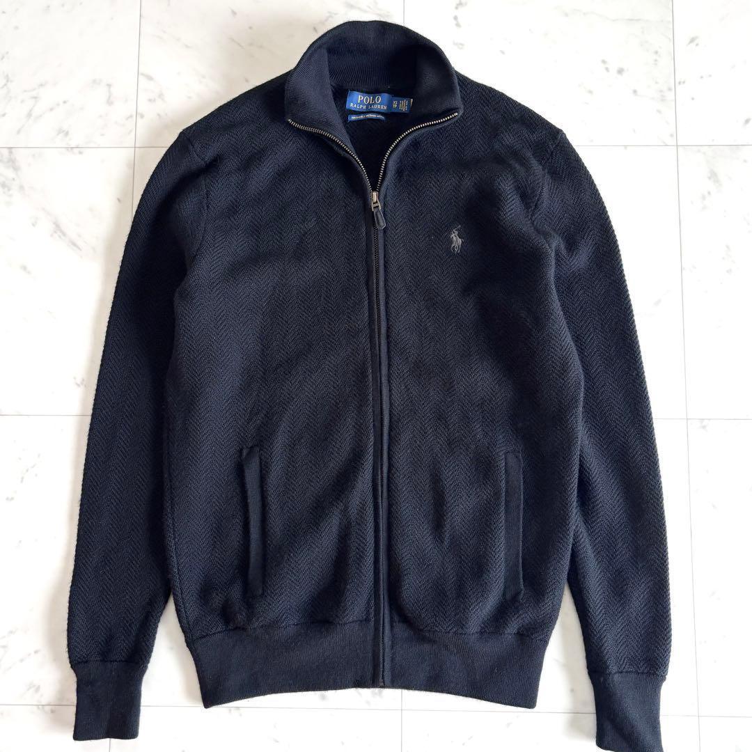 ラルフローレン ドライバーズニットウォッシャブル メリノウール ポニー刺繍 黒