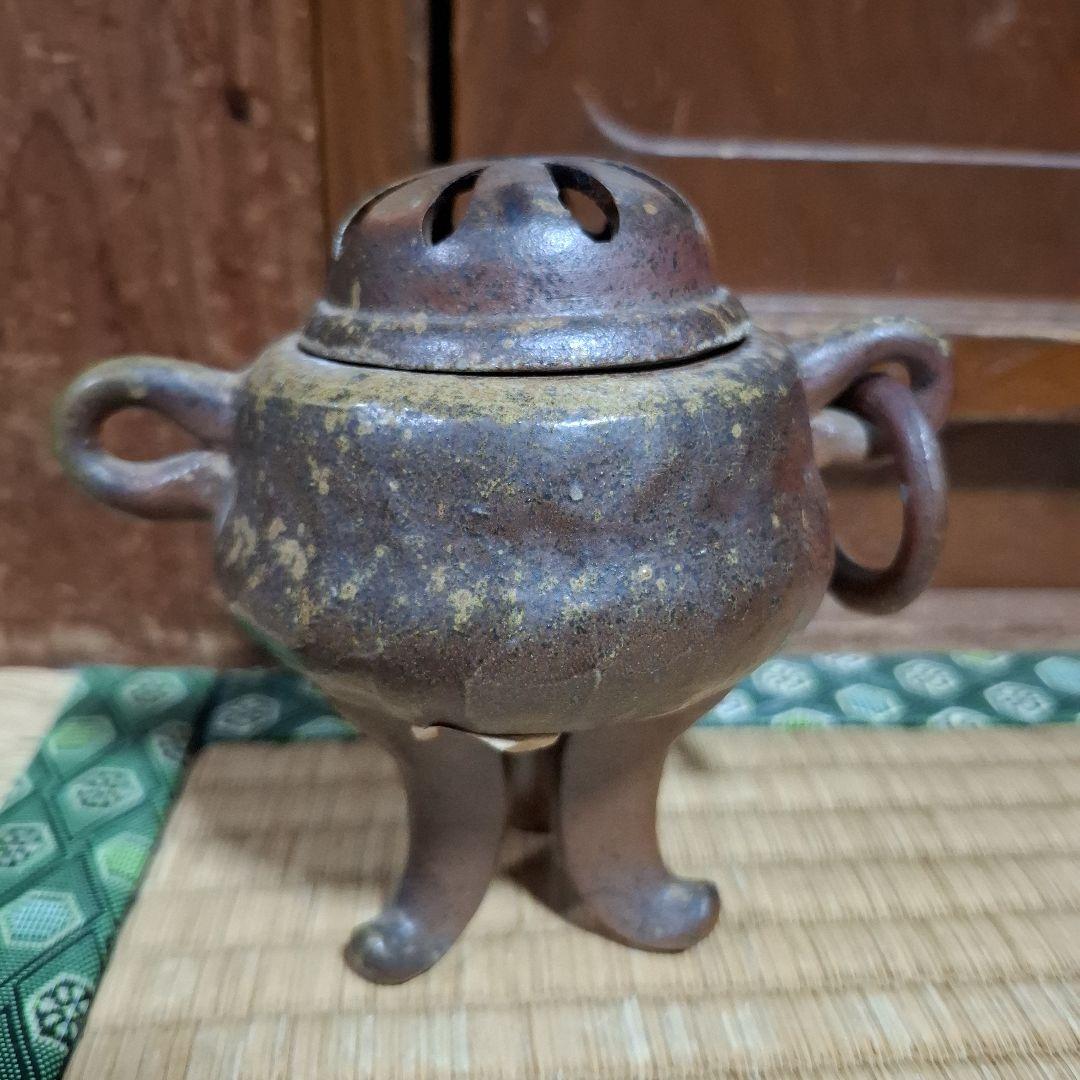 【レア】木村春芳作 備前焼 三足香炉
