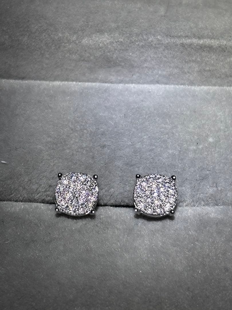 6mm モアサナイト 両耳スタッズピアス