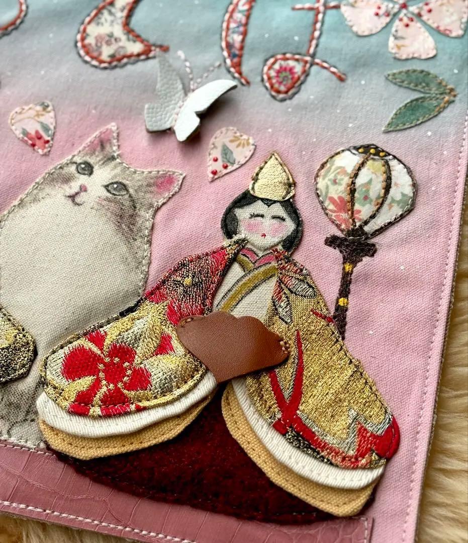 ミルク様オーダー 名入り雛人形タペストリー\"おとは\"さん