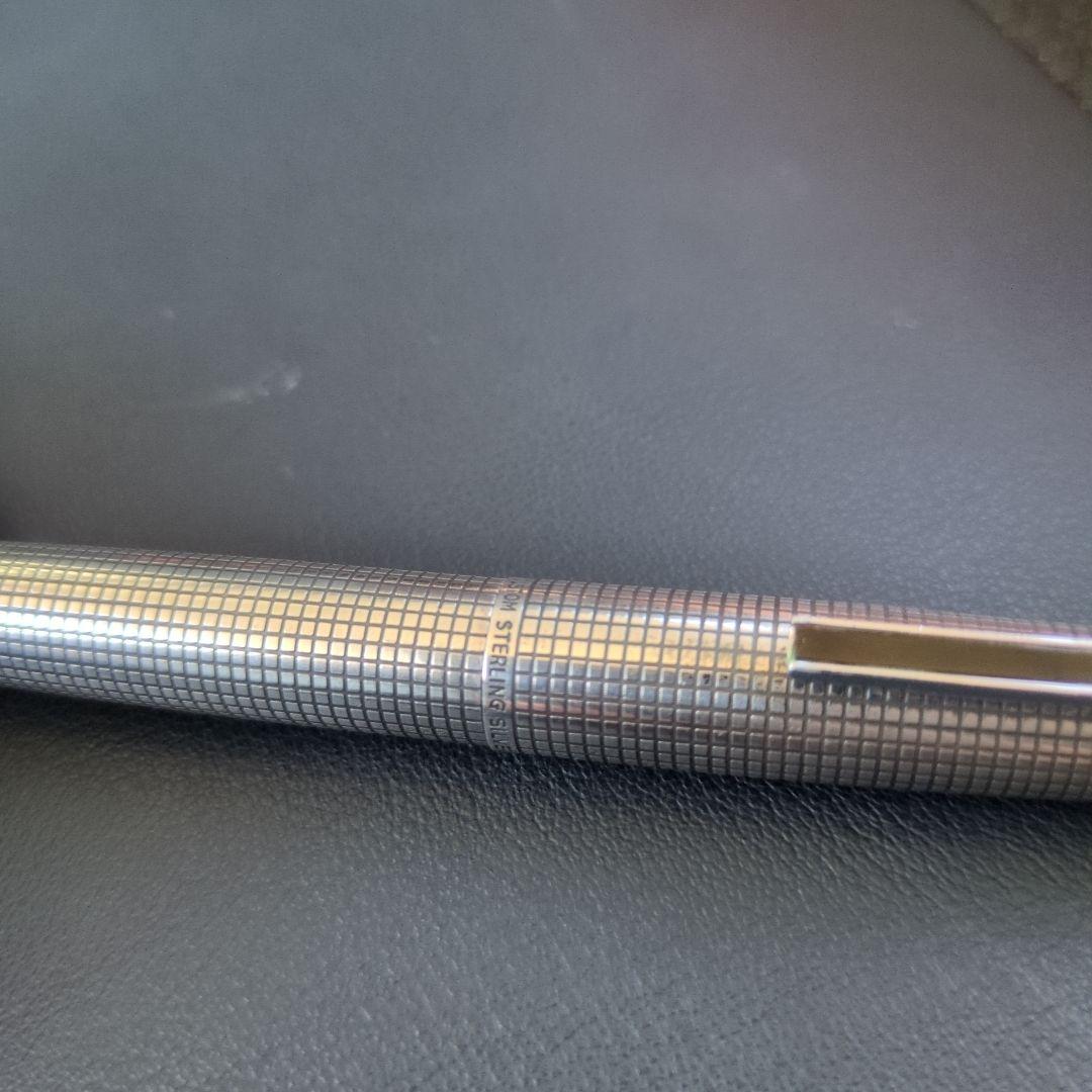 パイロット　ステンレスシルバー 万年筆 18k 750