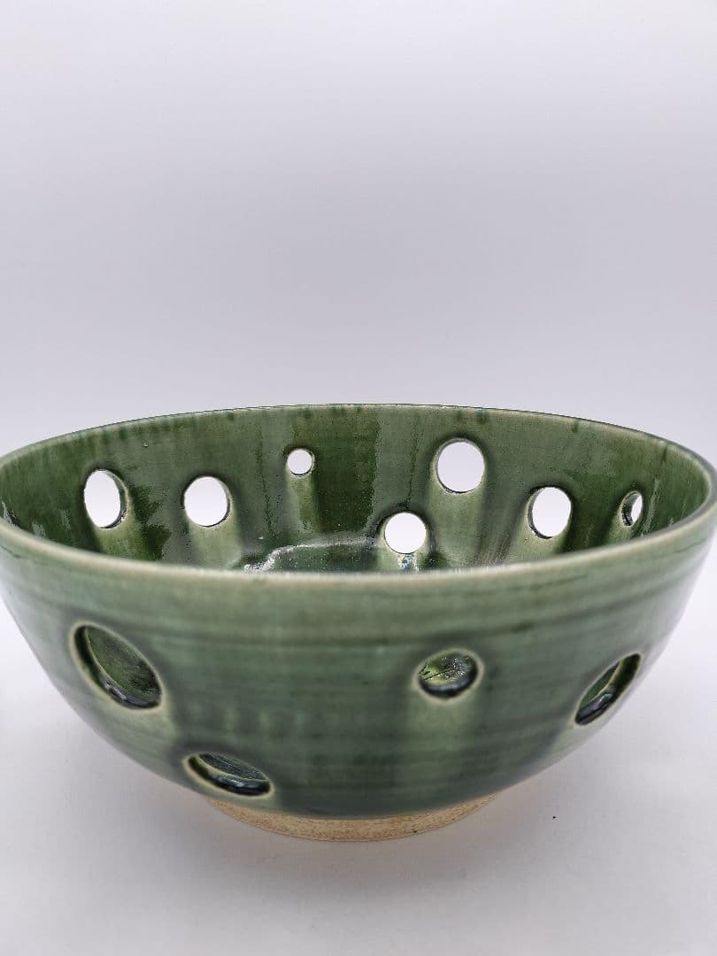 c848 菓子器 織部 加藤光右衛門 木箱 茶道具 古物