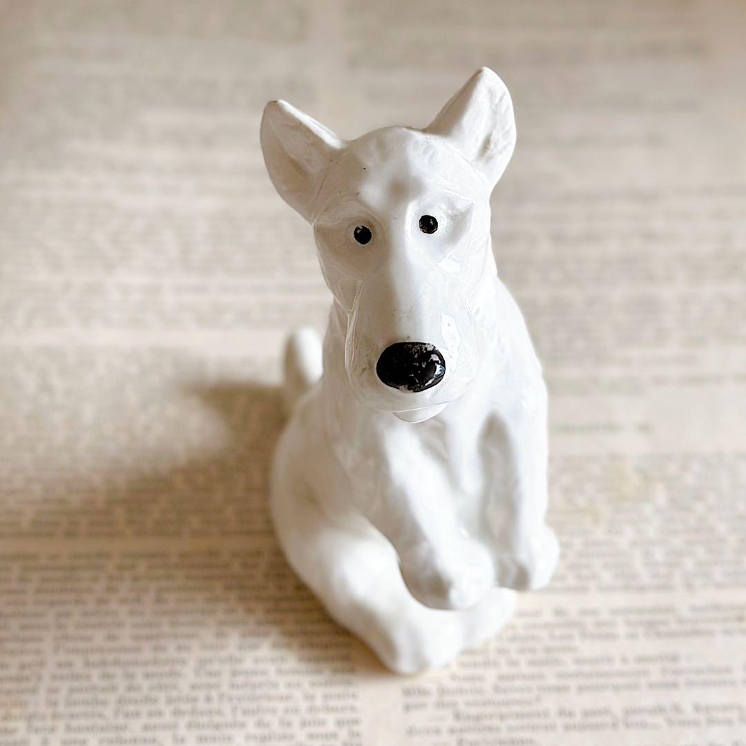 サルグミンヌ Sarreguemines 犬のフィギュリン アンティーク