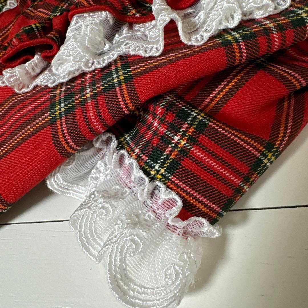 Bon Nene レッドチェック犬服