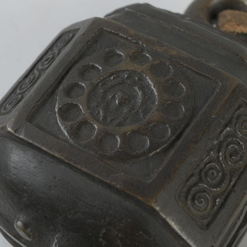 中国　古銅宣徳銅　鐸鈴　銅鐸　銅鐘　C　8602