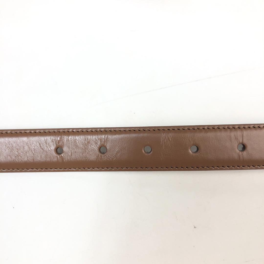 10F387 CELINE セリーヌ トリオンフ ベルト 70 茶系 革