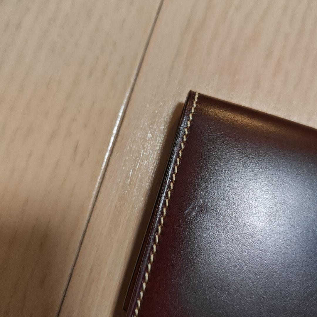 【美品】万双 名刺入れ　コードバン　ボルドー