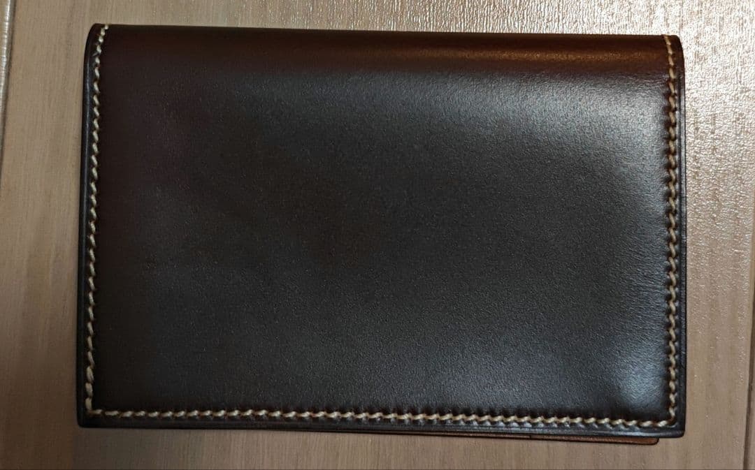 【美品】万双 名刺入れ　コードバン　ボルドー