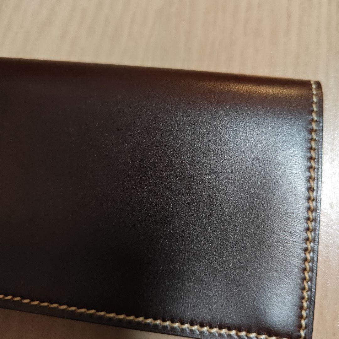 【美品】万双 名刺入れ　コードバン　ボルドー