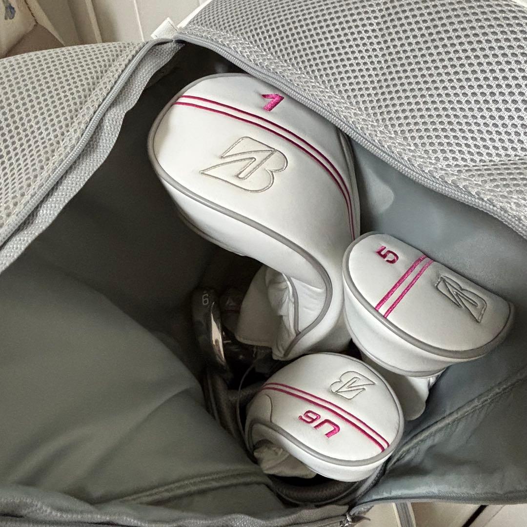 美品 レディース ブリヂストン BG-100Lクラブセット 8本組ピンク 初心者