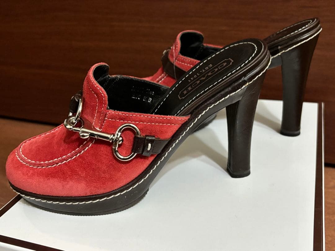 KANAKO　新品未使用　COACH　ミュール　スエード　本革包み