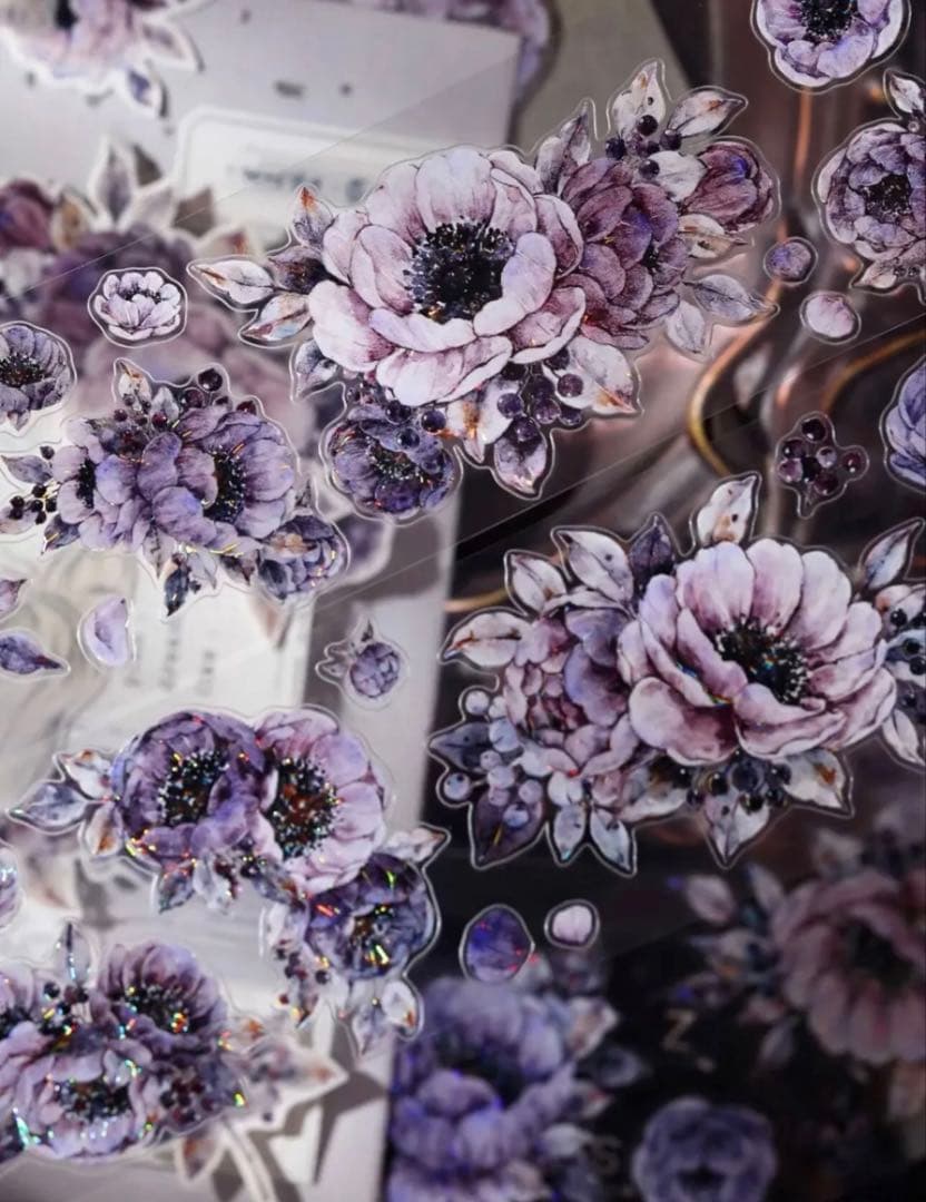 贝壳光 晚风 ダイカット加工 5.5cm×6m 海外マスキングテープ　海外マステ