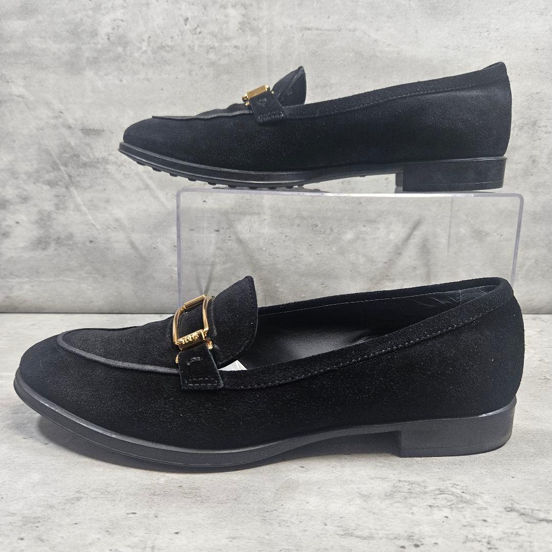 cha.様❣️専用 TOD'S ローファー スエード ブラック 金バックル