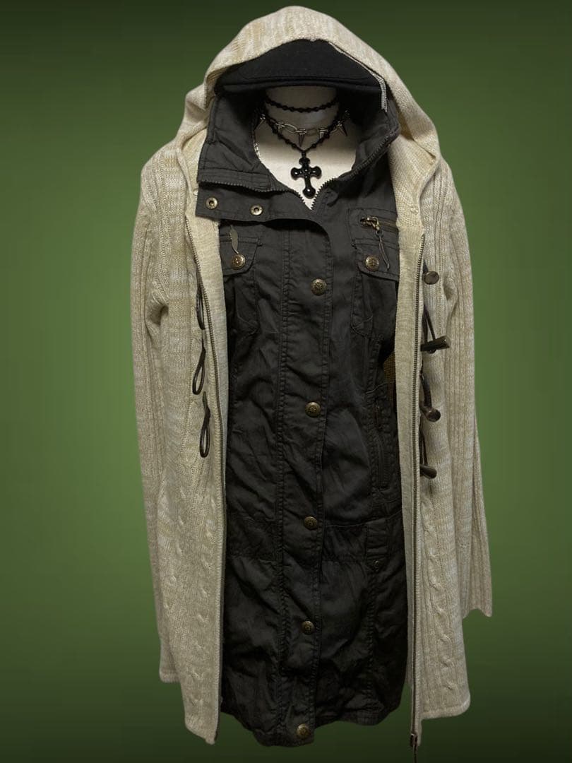 y2k00sミリタリーミニワンピフェアリーグランジ平成ギャルNANAパンクロック