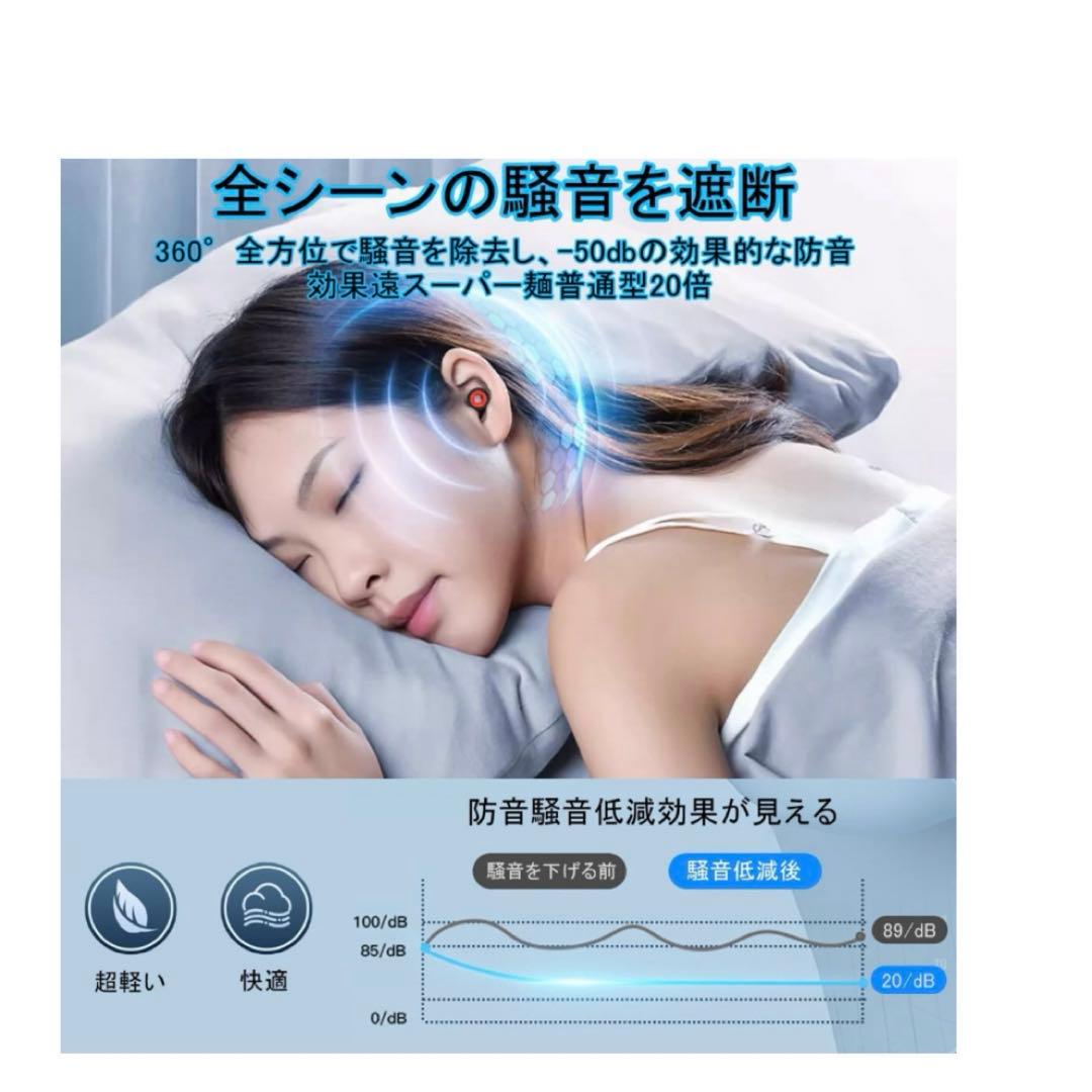 耳栓 睡眠用【2025モデル】6個 遮音75% ノイズ低減 35db