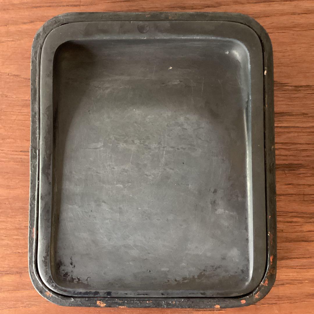 大きな硯と箱　眞彰　共箱付　書道具　蓋付　古硯　中国 時代物