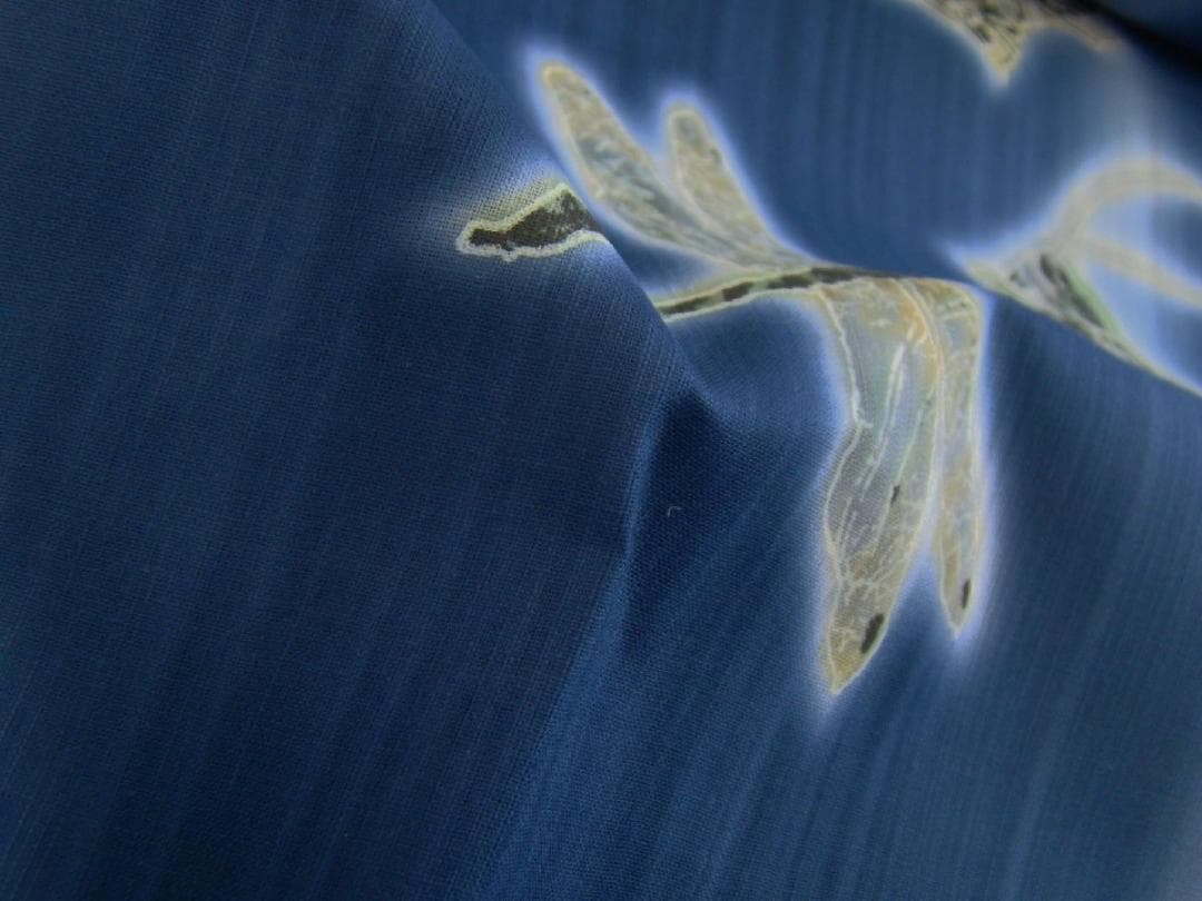 新品 裄73cmOK 広幅 男女兼用 鶴太郎 浴衣 反物 綿 未使用 Gｓ880