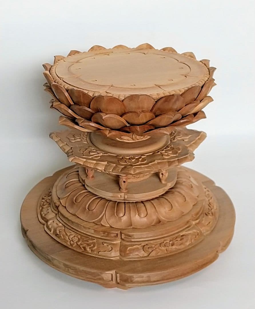 円台座のみ 坐像用#489 ◆白檀 木彫 仏像付属品