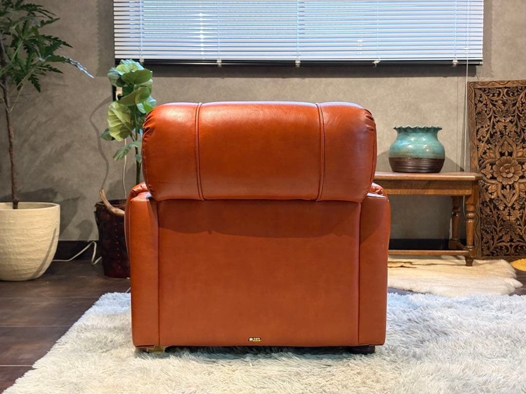 カリモク　karimoku オレンジソファ　タフティング　ヴィンテージ　SG