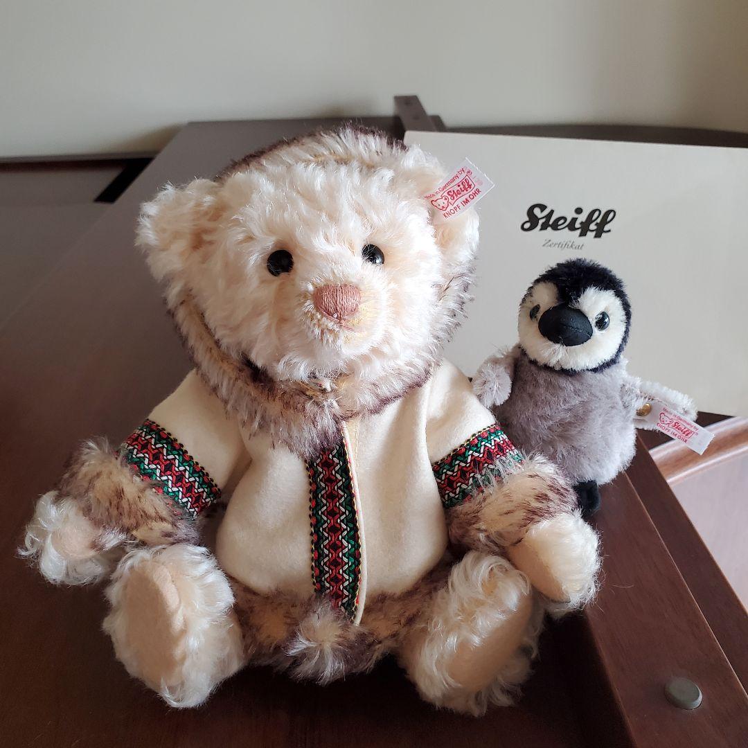 【みなみ】 Steiff エスキモーベアとペンギン 世界1500体限定品
