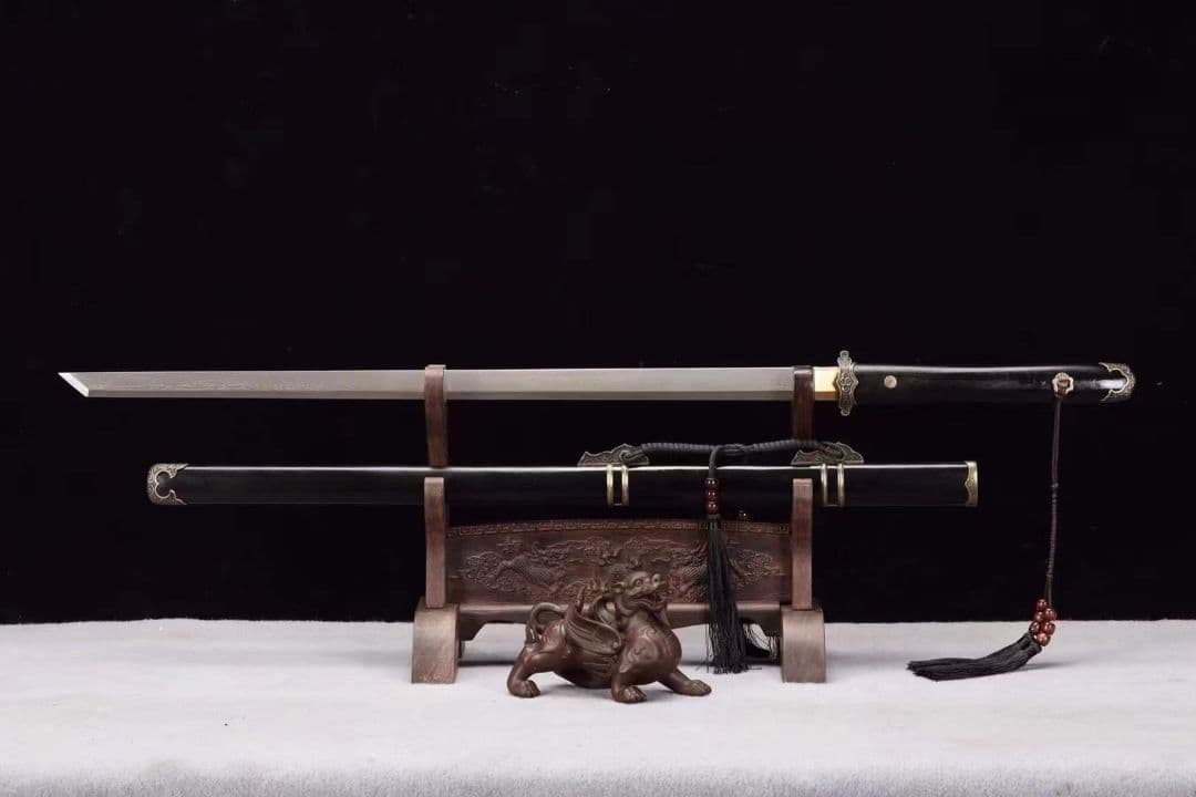 『烏木簡装唐刀』古兵器   武具　刀装具　日本刀　模造刀  横刀  直刀