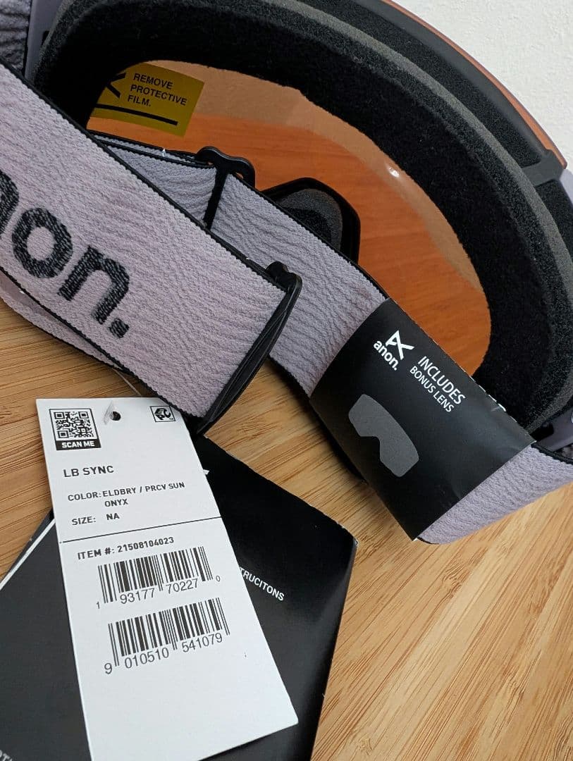 ⑤anon.Sync Low Bridge Fit Goggles+B.lens