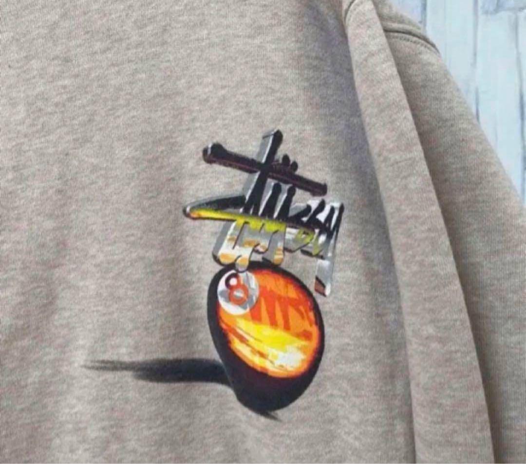 ステューシー 8ボール トレーナー スウェット ベージュ L 太アーム 00s