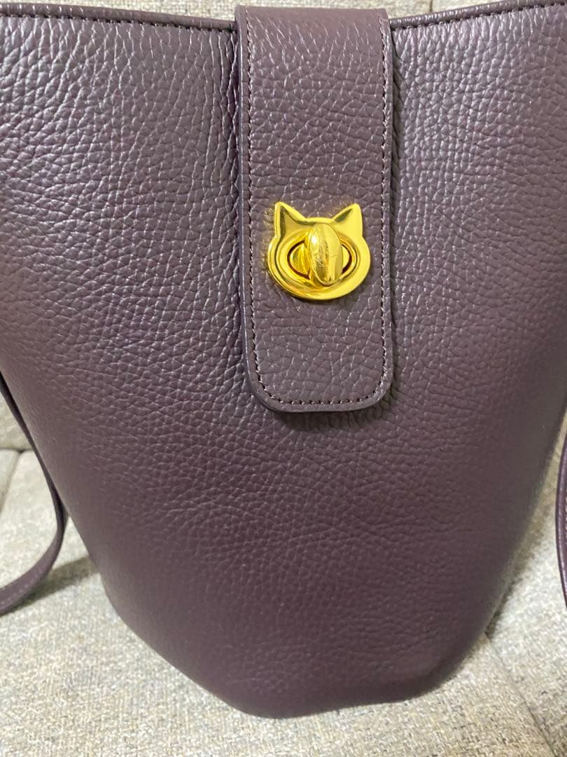 美品！philosophii ショルダーバッグ PAW キュイール・マッシュ　猫