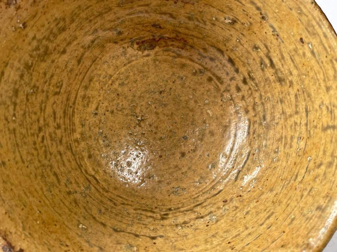 陶芸家　作家物　森田無想　伊羅保　茶碗　黄伊羅保　抹茶碗　共箱　森田十雨