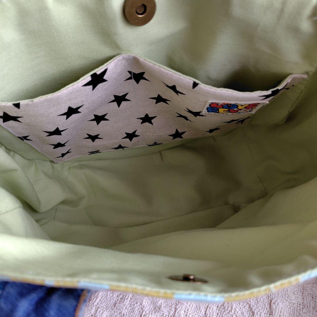 デニムリメイク・ チューリップバック・BIG SIZE トートバッグ