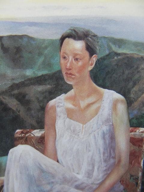 大場再生、【山の調べ】、希少な画集画、新品高級額 額装付、状態良好