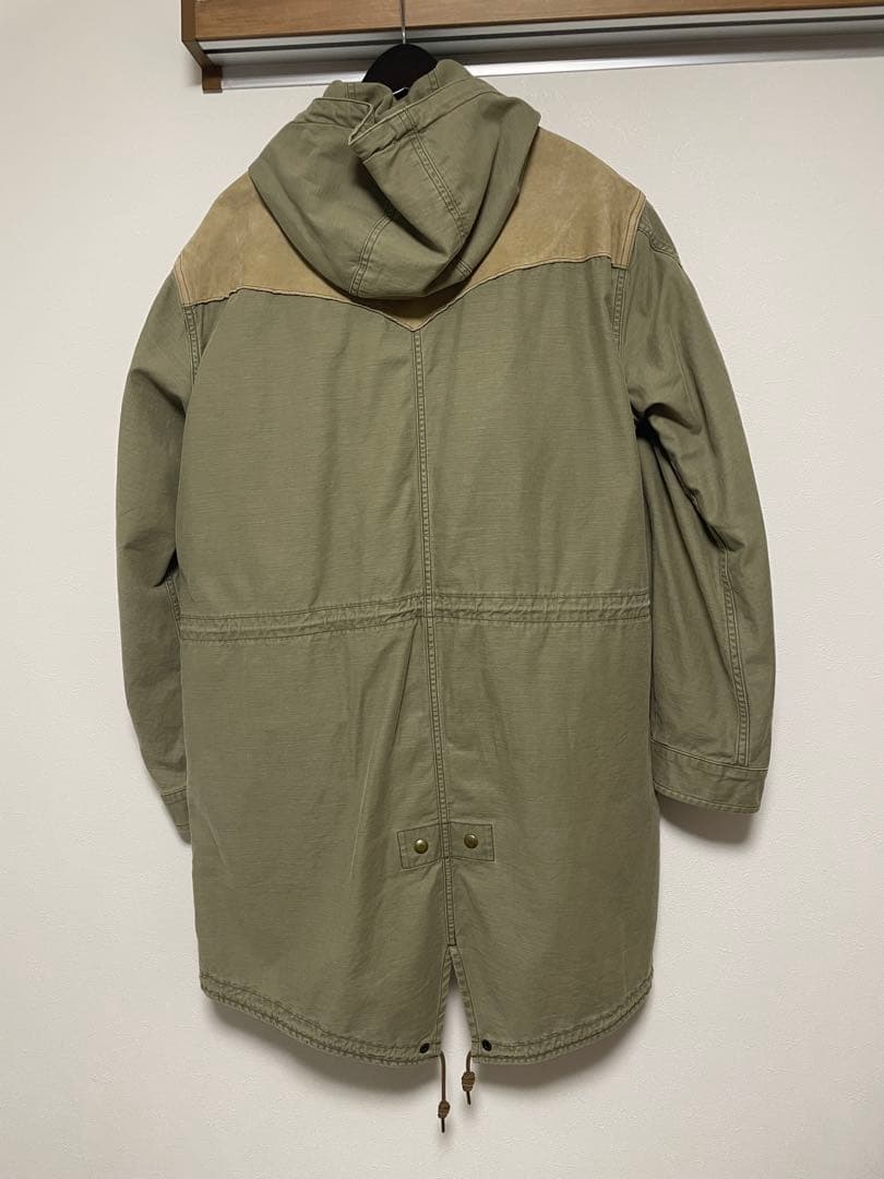 【RRL】レザーヨーク サティーン パーカー M